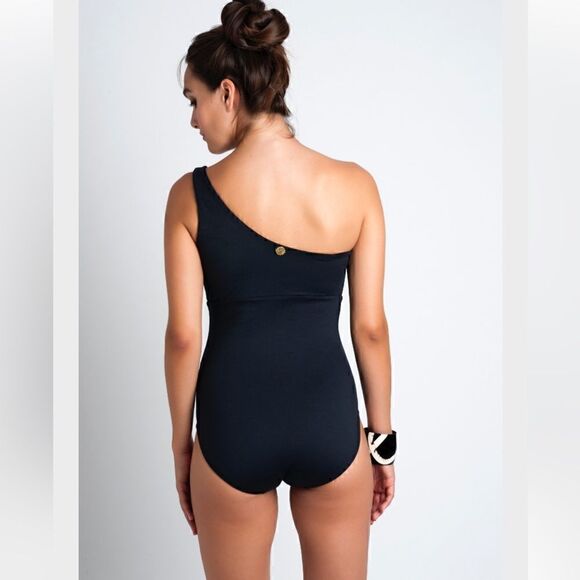 BLUMOSS Maillot black one shoulder LUXURY swimwear bathing suit extra small XS - Picture 5 of 9